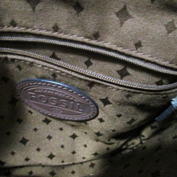 Vintage Black FOSSIL Cowhide Leather Shoulder/Crossbody Bag. - Picture 8 of 9